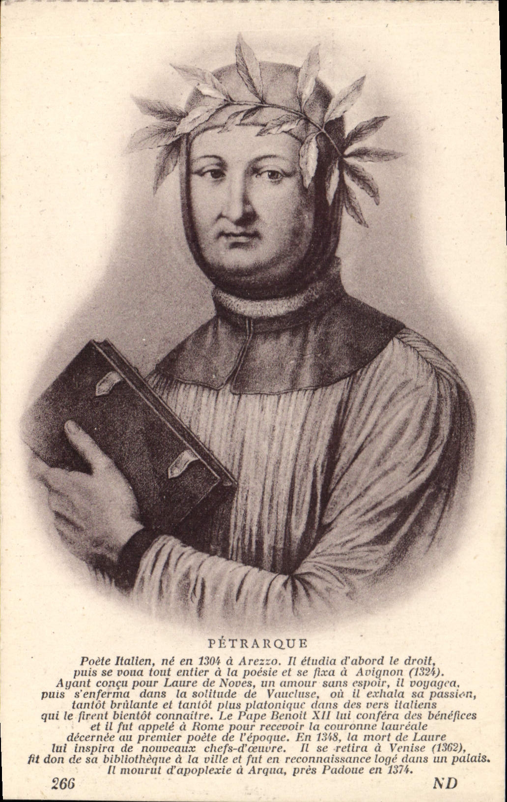 CPA Petraqiue Poete Italien 