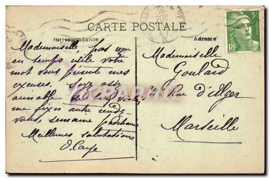 La Farandole — Provence — Sammlung L.A. Nr. 29 — Rückseite