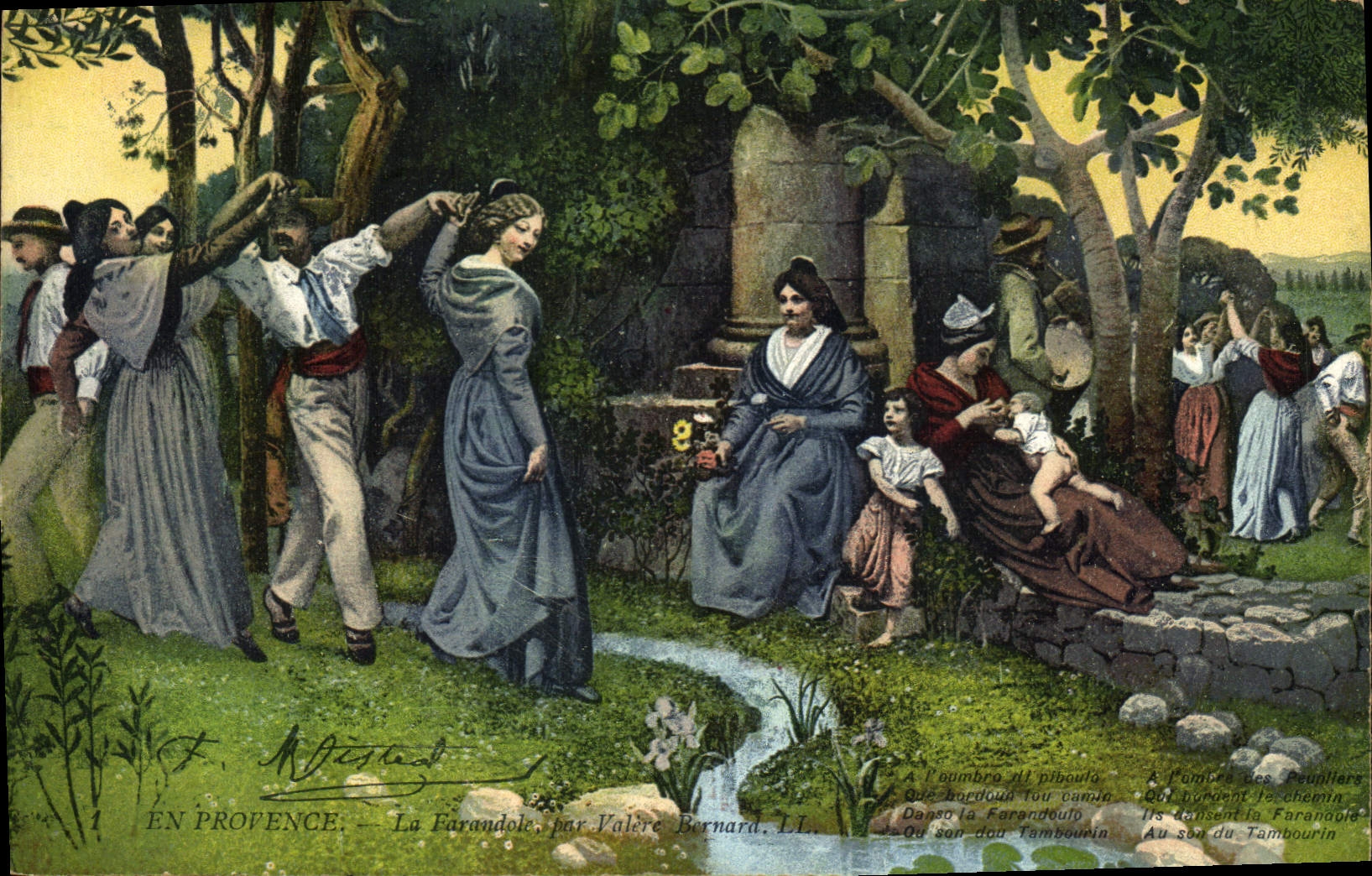 En Provence — La Farandole, par Valère Bernard, LL