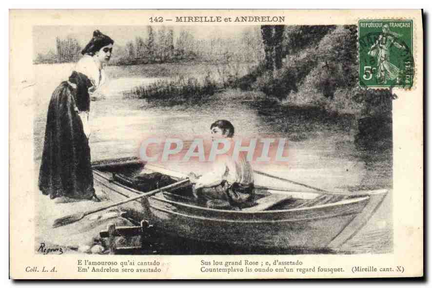 Mireille und Andreelon — Flusslandschaft — Verlag L.A. n°142