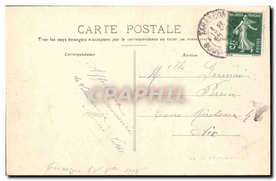 La Farandole — Erinnerung an Provence — Foto. Blanchin, Tarascon — Rückseite