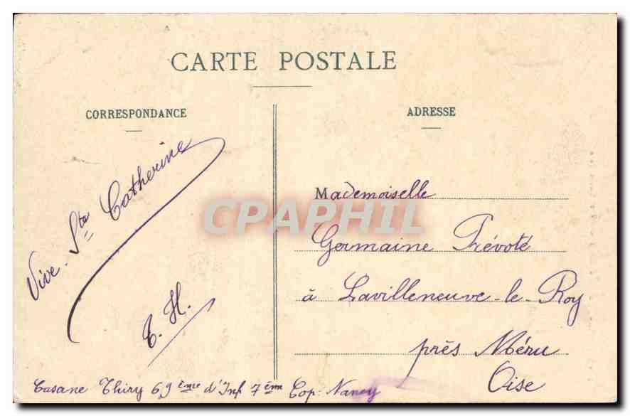 CPA Nancy Rue de la Constitution et Cathedrale  — Verso