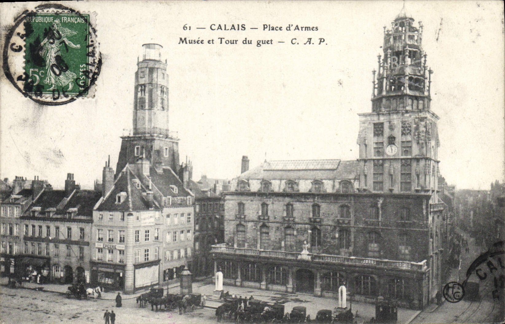 CPA Calais Place de Tour du guet CAP