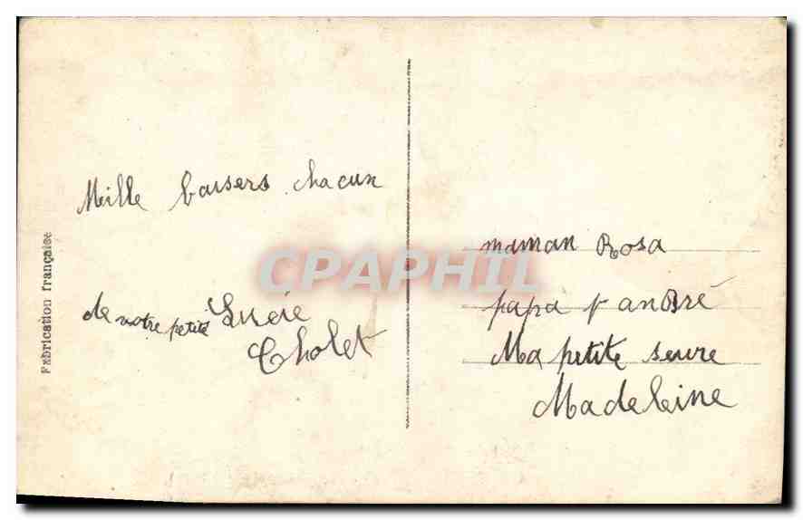 CPA Fantaisie Fleurs — Back