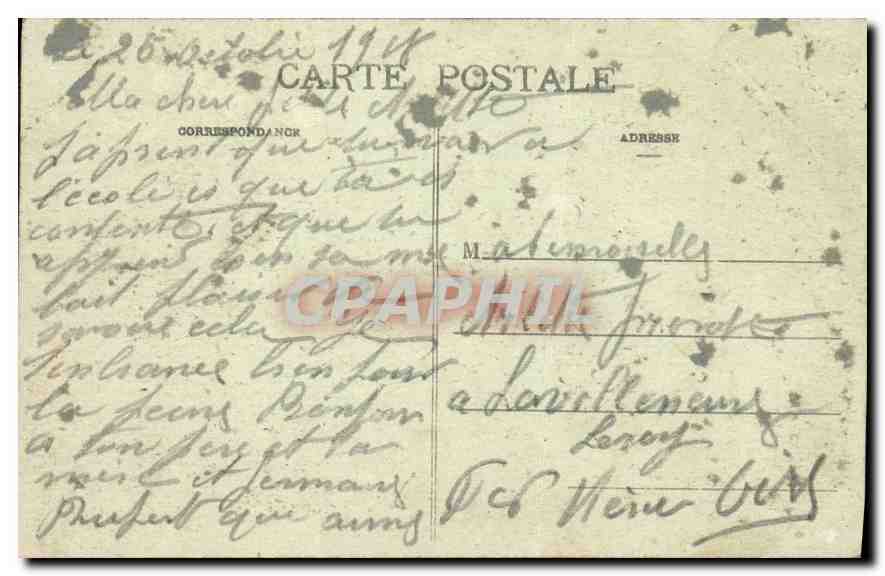 CPA Nancy La Pepiniere La Grande Allee  — Rückseite