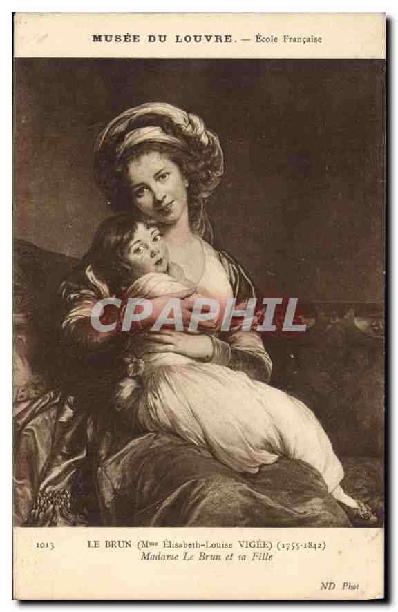 CPA Musee de Versailes Le Brun Madame Le Brun et sa Fille 