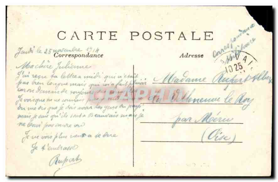 Entrée des troupes allemandes à Amiens — Guerre de 1914 — Éditeur non identifié, n° 57 — Rückseite
