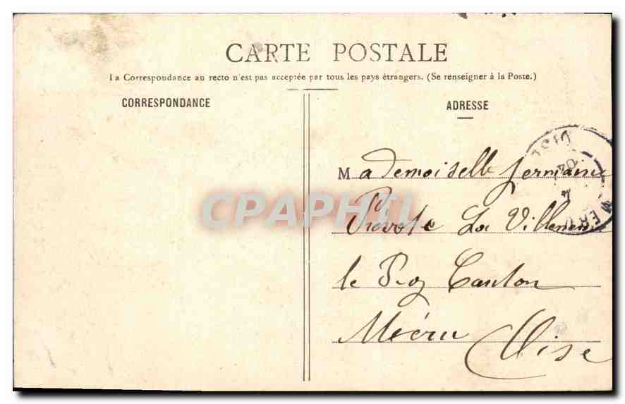 Nancy - Hémicycle de la Carrière & Palais du Gouvernement — éditeur Adrien, n°7 — Achterkant