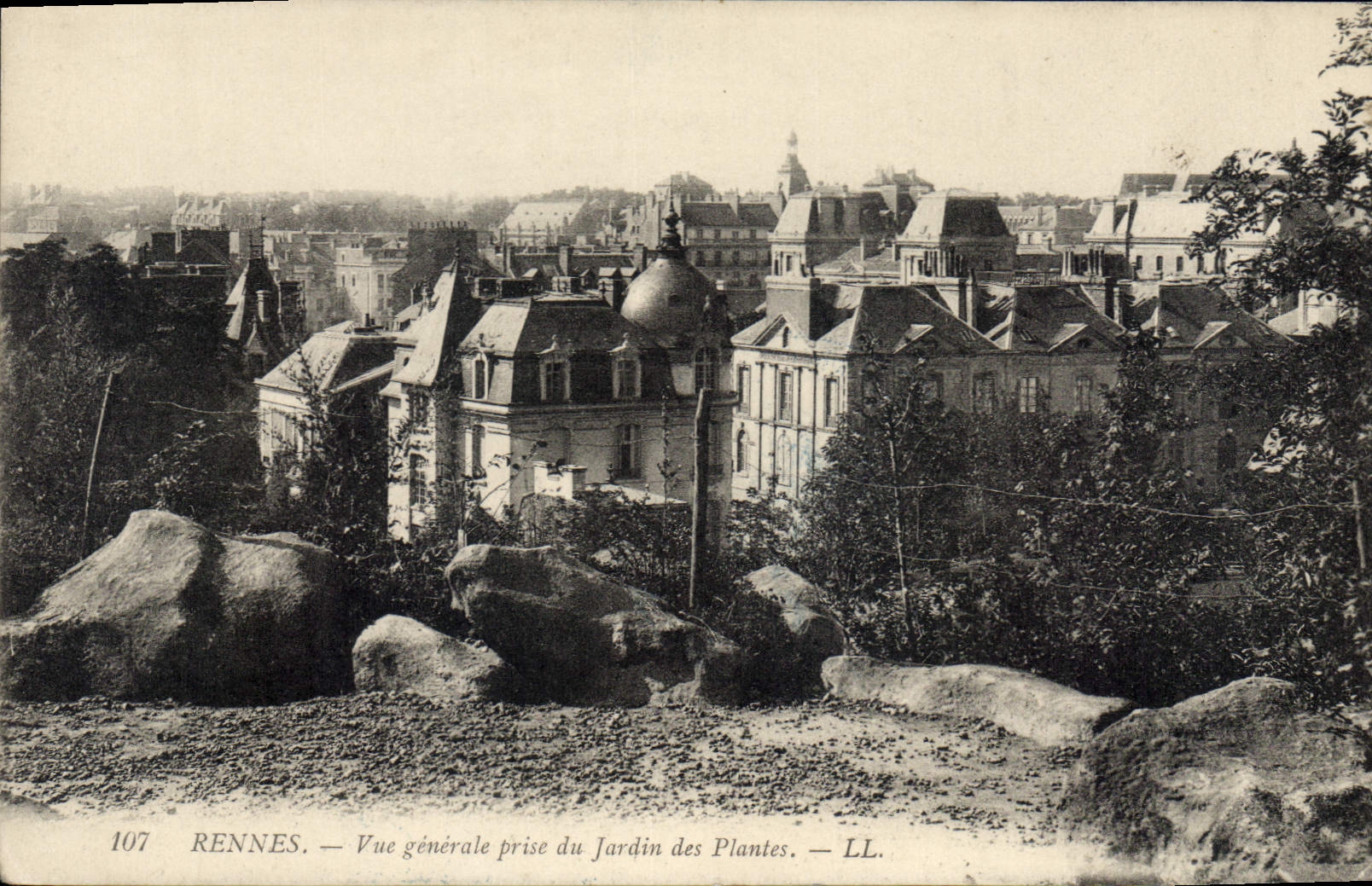 CPA Rennes Vue generale prise du Jardin des Plantes 