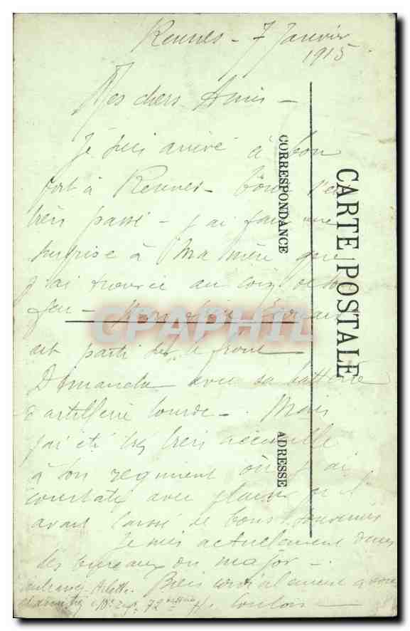 CPA Rennes Le Jardin  des Plantes Les Serres  — Rückseite