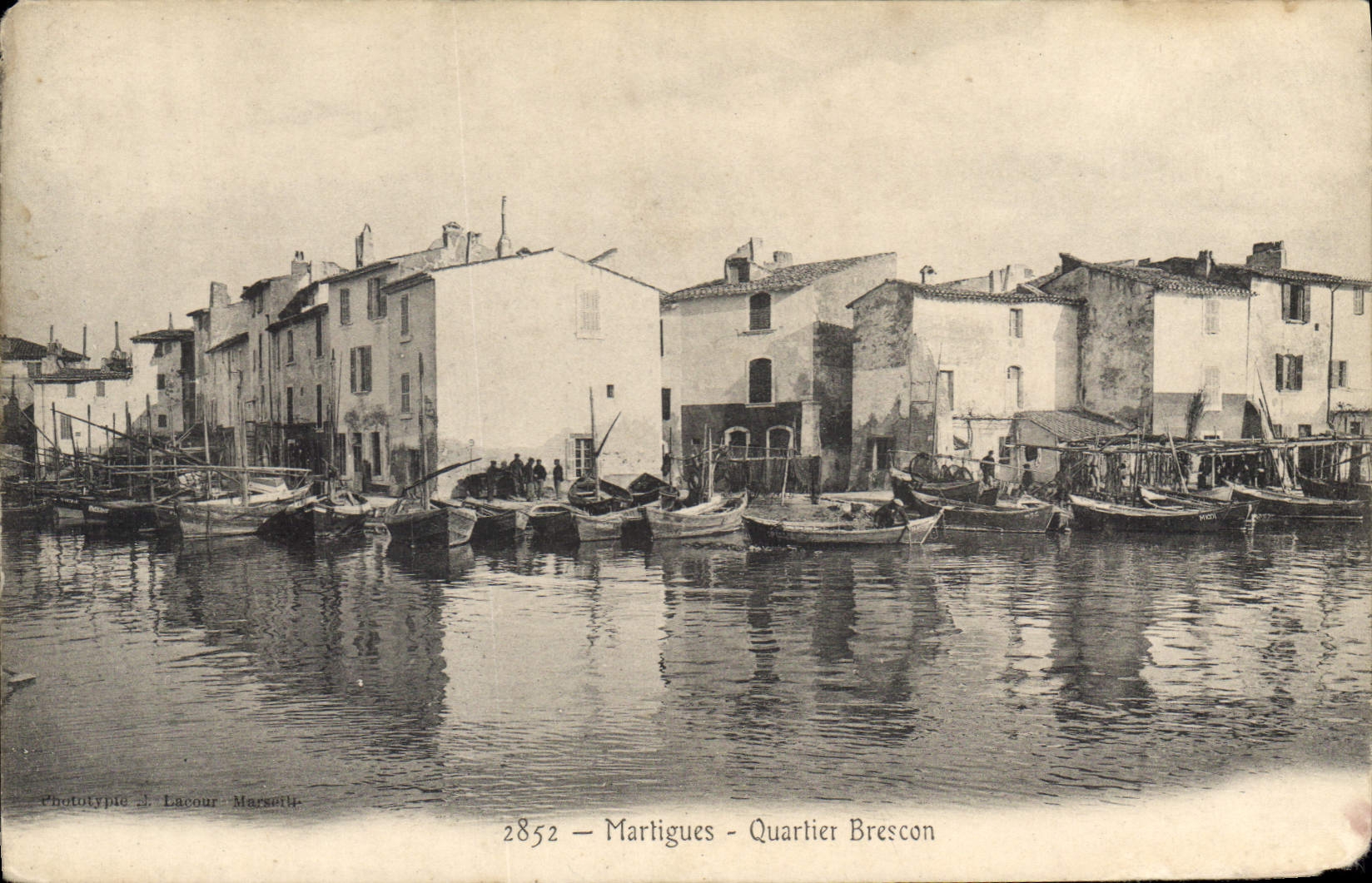 Martigues - Quartier Brescon — vue des quais et des bateaux — Phototype J. Lacour, Marseille, n°2852