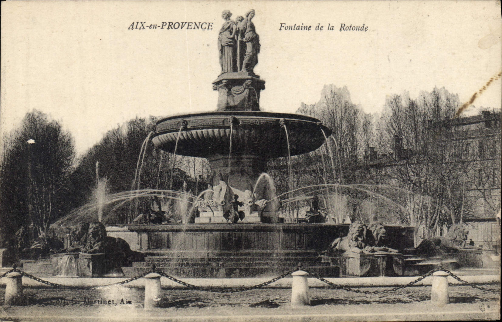 Aix-en-Provence — Fontaine de la Rotonde — Coll. G. Martinet, Aix