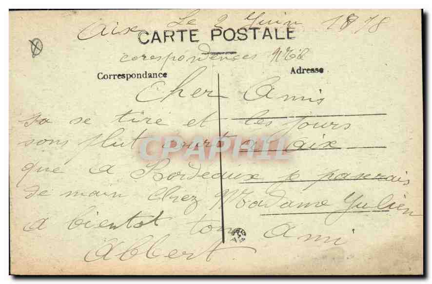 Aix-en-Provence — Fontaine de la Rotonde — Coll. G. Martinet, Aix — Reverso