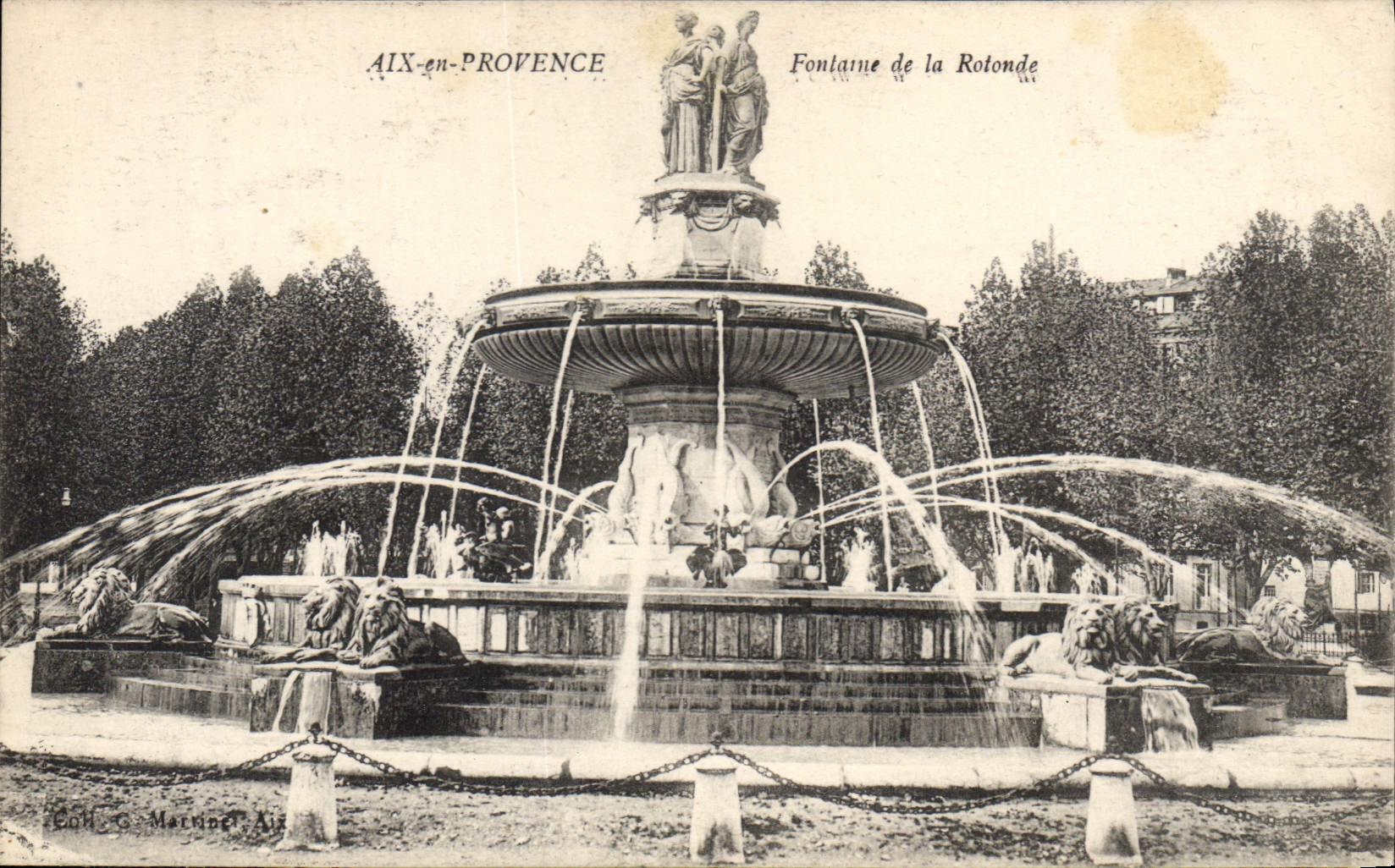 Aix-en-Provence — Fontaine de la Rotonde — G. Marinet, Aix