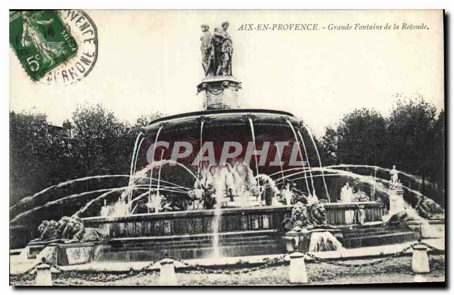 Aix-en-Provence — Grande Fontaine de la Rotonde — J.-B. Bouis, uitgever