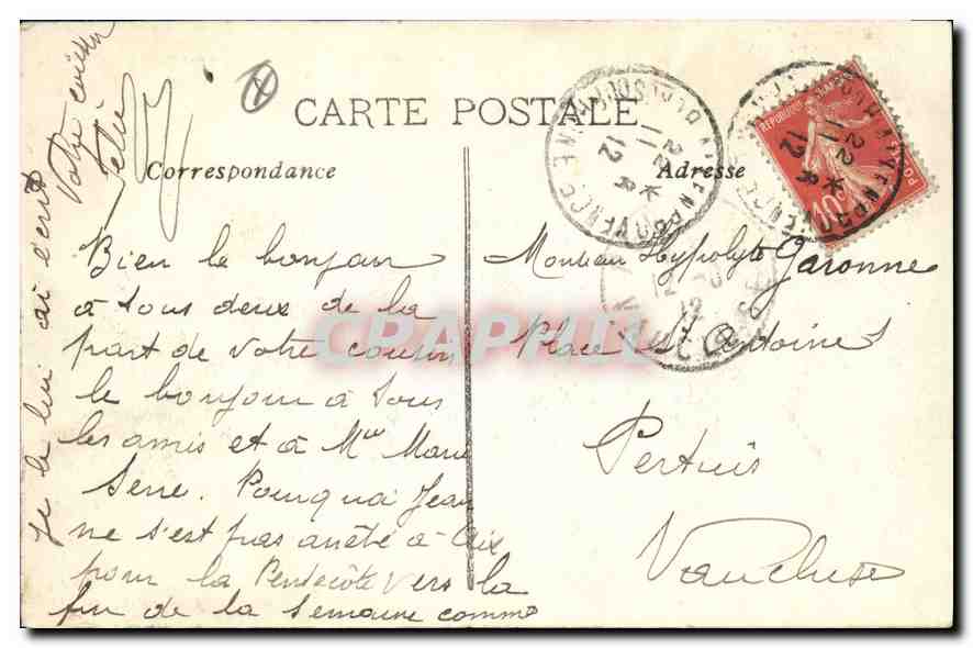 AIX en PROVENCE — La Grande Fontaine — J.B. Bussière — Rückseite