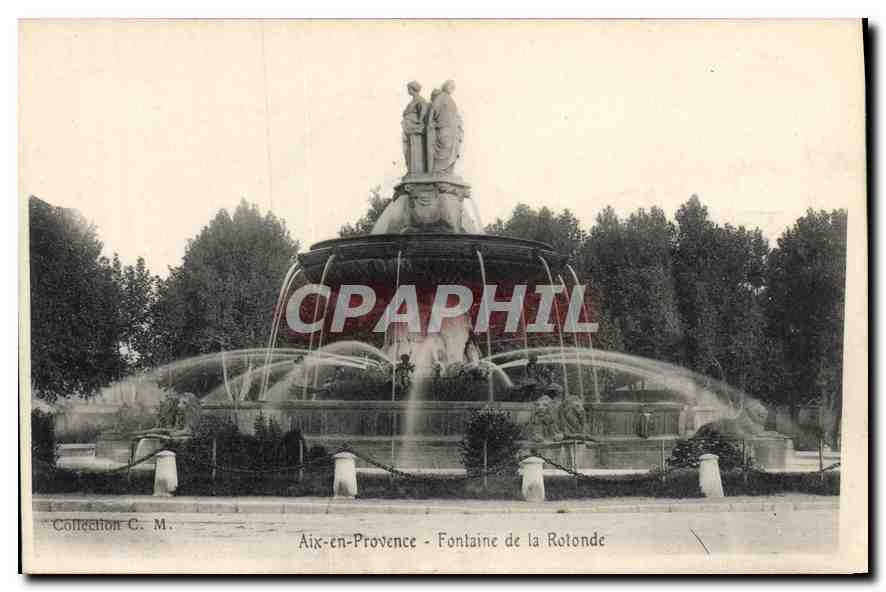 CPA Aix en Provence Fontaine de la Rotonde 