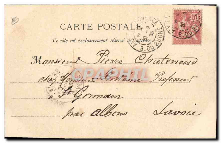 Aix : Grande Fontaine — E. Maroe, Verlag — Rückseite