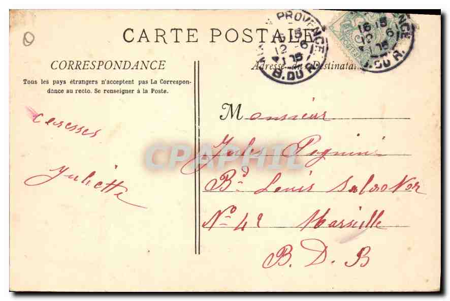 Aix-en-Provence - The Great Fountain — Collection C. M. — Back