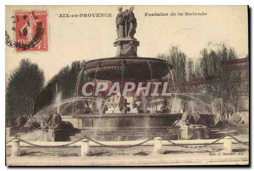 AIX-en-PROVENCE — Fontaine de la Rotonde — Edit. C. Martinet - Aix