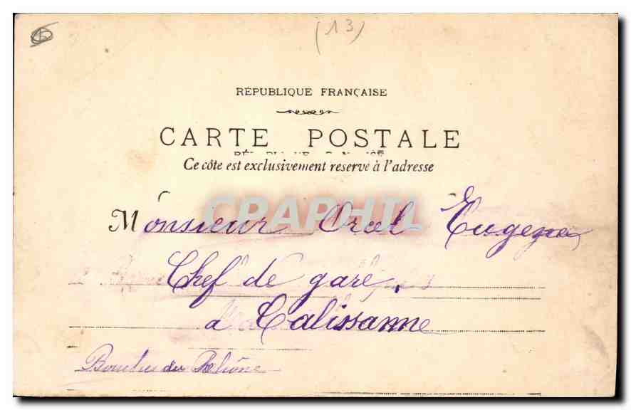 CPA Aix en Provence Fontaine Monumentale  — Rückseite