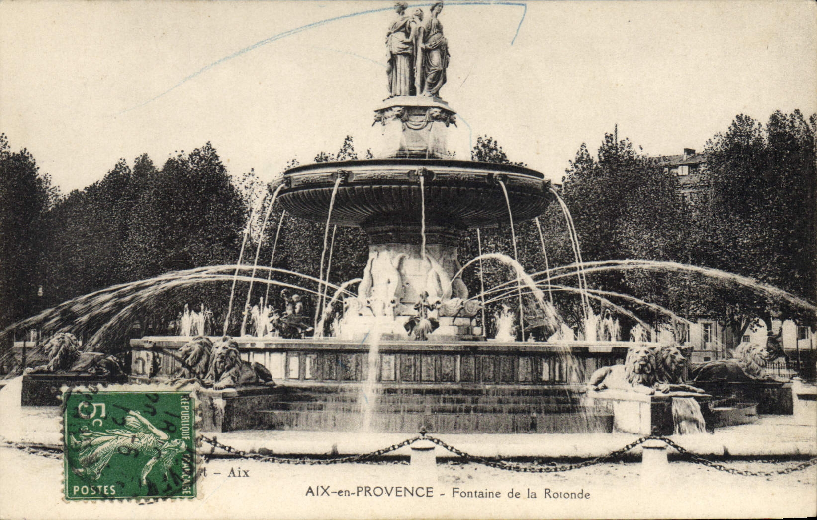 AIX-en-PROVENCE — Fontaine de la Rotonde — éditeur non identifié