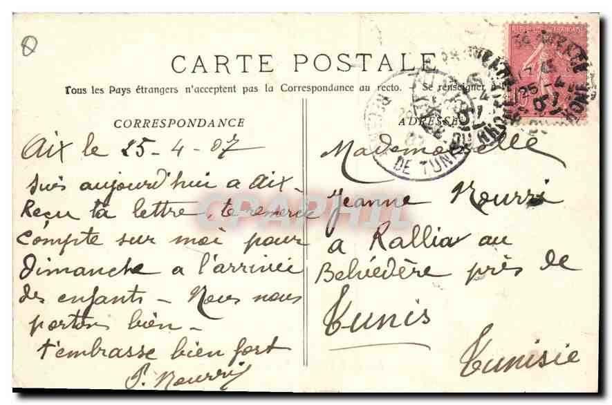 Aix-en-Provence — The Great Fountain — Collection C. M. — Back
