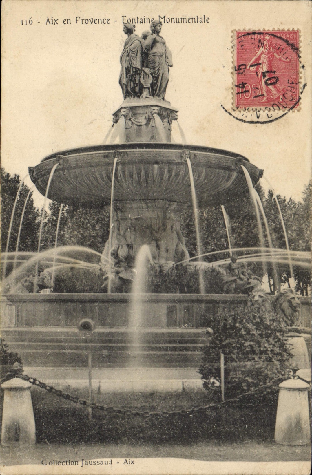 Aix en Provence — Monumental Fountain — Collection Jaussaud