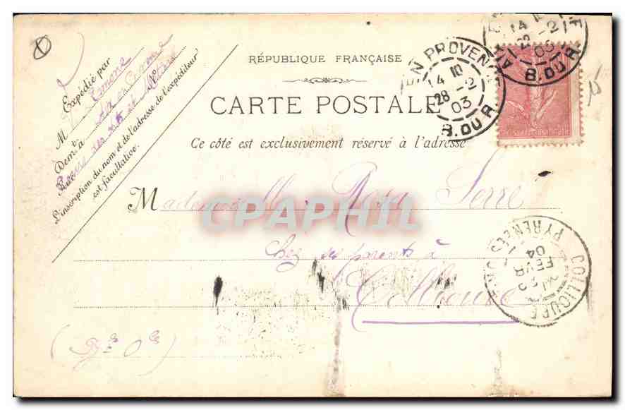 Aix-en-Provence — Fontaine Monumentale — Col. Jaussaud — Verso