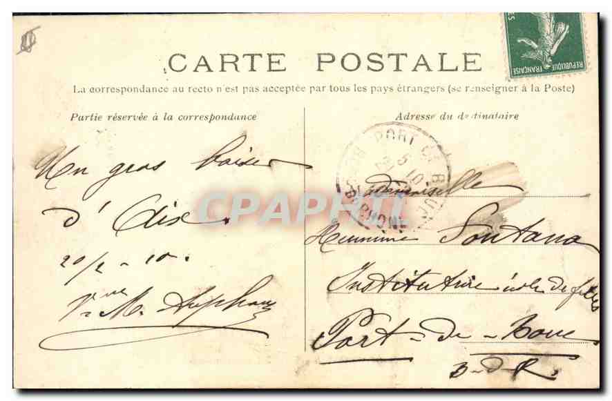 CPA Aix en Provence Fontaine Monumentale  — Verso