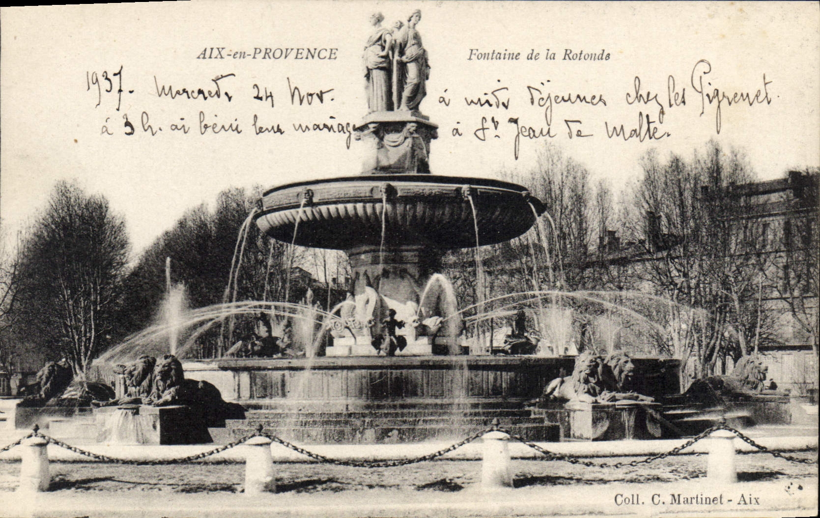 Aix-en-Provence — Fontaine de la Rotonde — Coll. C. Martinet - Aix