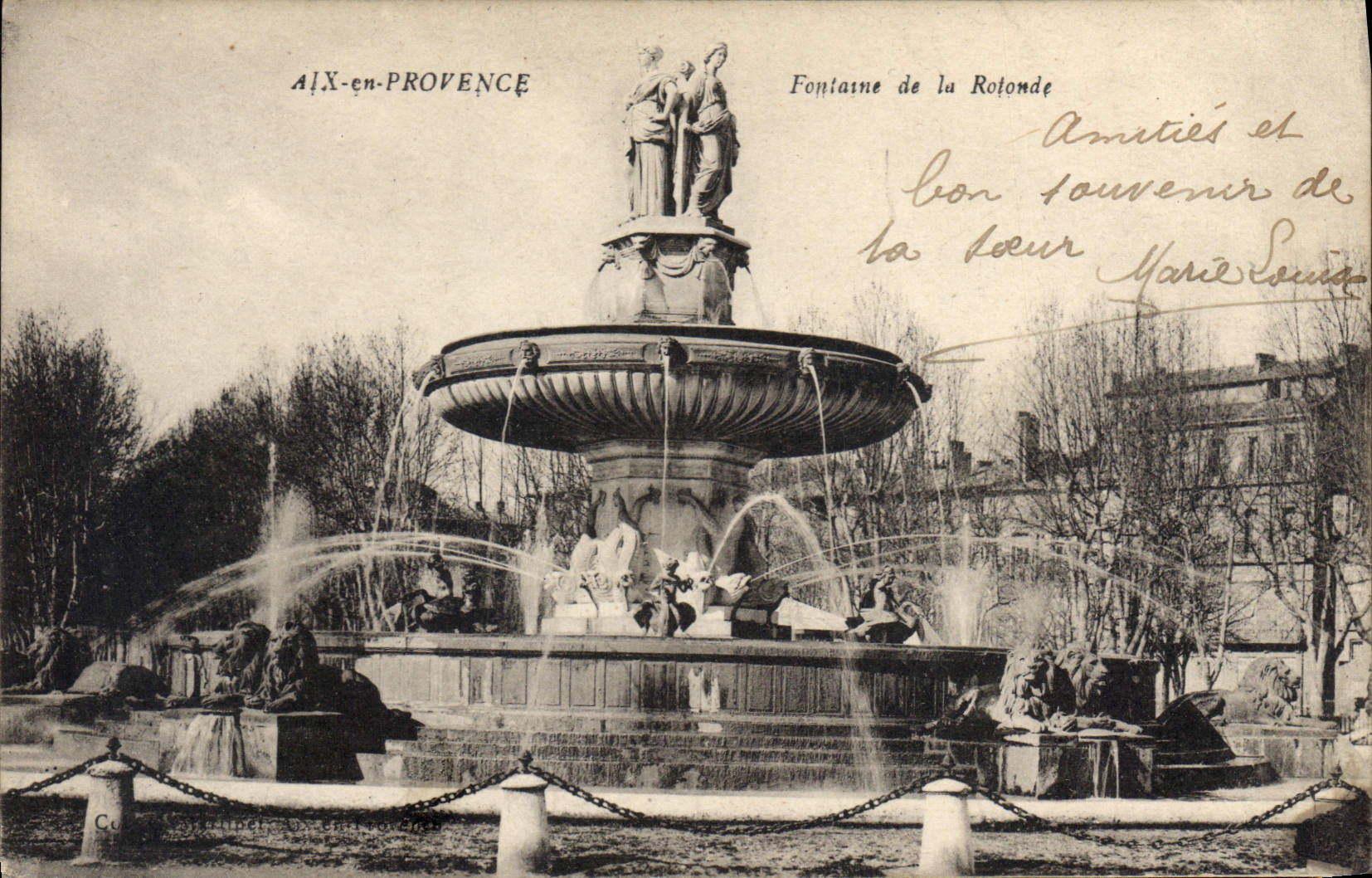 Aix-en-Provence — Fontäne der Rotonde — Verleger C. C. C. (Nr. 3534)