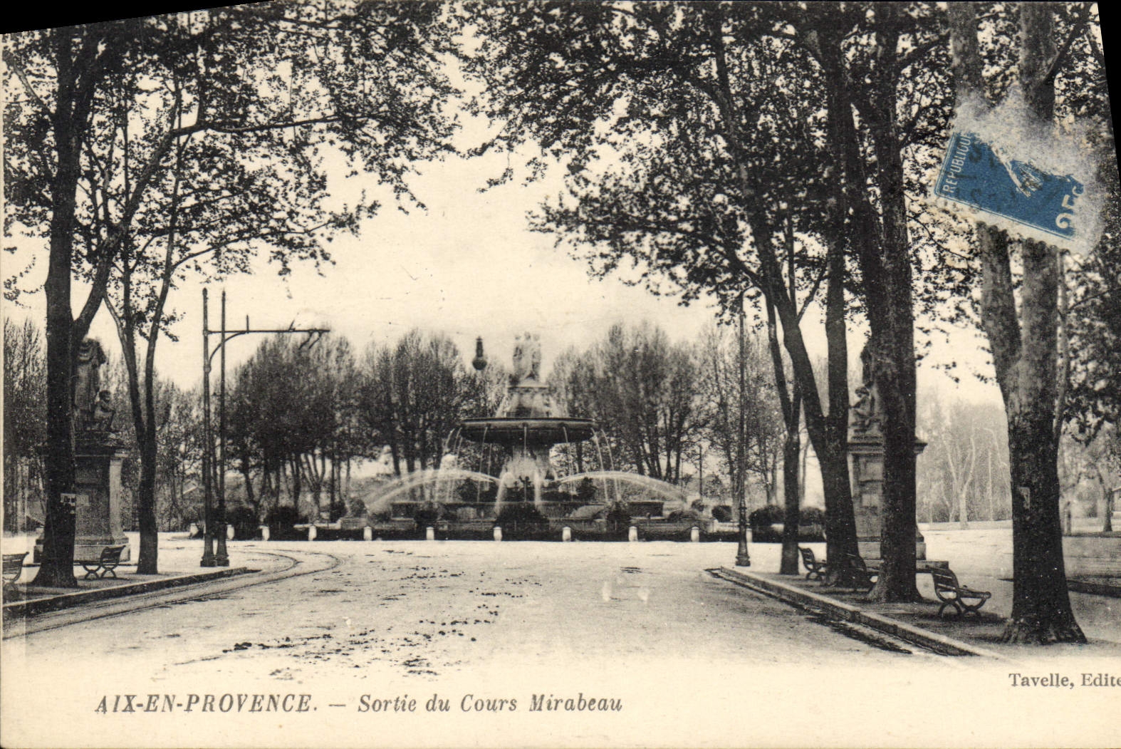 Aix-en-Provence — Exit of Cours Mirabeau — Tavelle, Publisher
