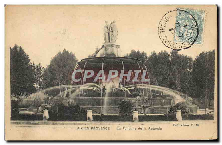 Aix-en-Provence — La Fontaine de la Rotonde — Collection C.M.