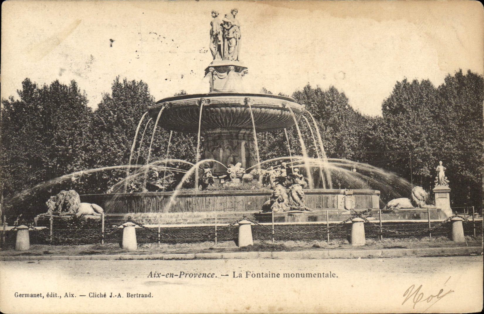 Aix-en-Provence — La Fontaine monumentale — Germanet, édit. Aix