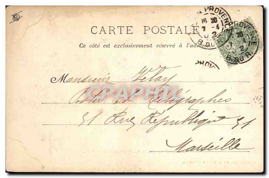 Aix-en-Provence — La Fontaine monumentale — Germanet, édit. Aix — Verso