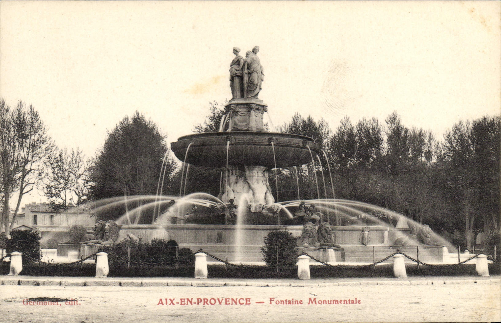 Aix-en-Provence — Monumentale Fontäne — Germanet, edit.