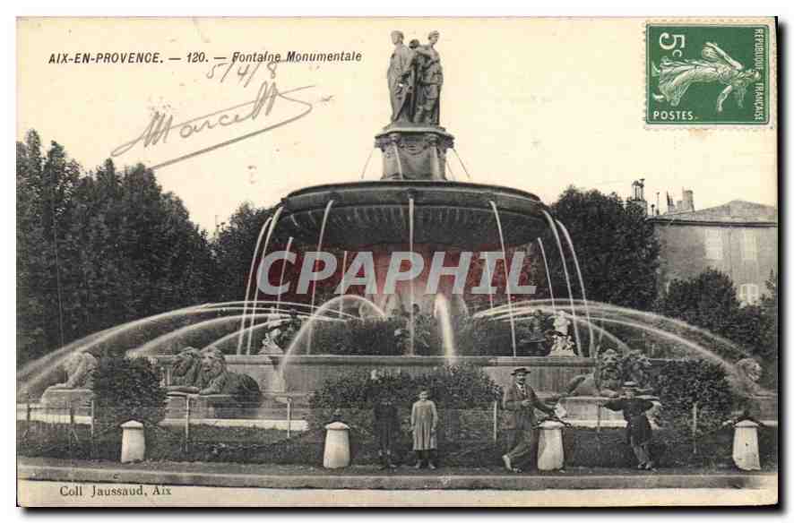 Aix-en-Provence — Monumental Fountain — Collection Jaussaud, Aix