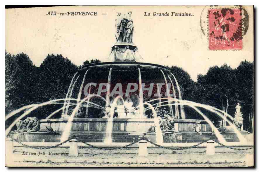 AIX-en-PROVENCE — La Grande Fontaine — Édition J.-B. Bours d'Aix