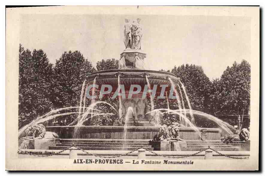 AIX-EN-PROVENCE — La Fontaine Monumentale — H. & P. Poppaute-Bouis