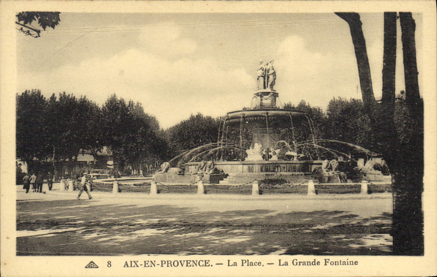 Aix-en-Provence — The Square — The Grande Fontaine — C° Alsacienne des Arts Photographiques - Strasbourg