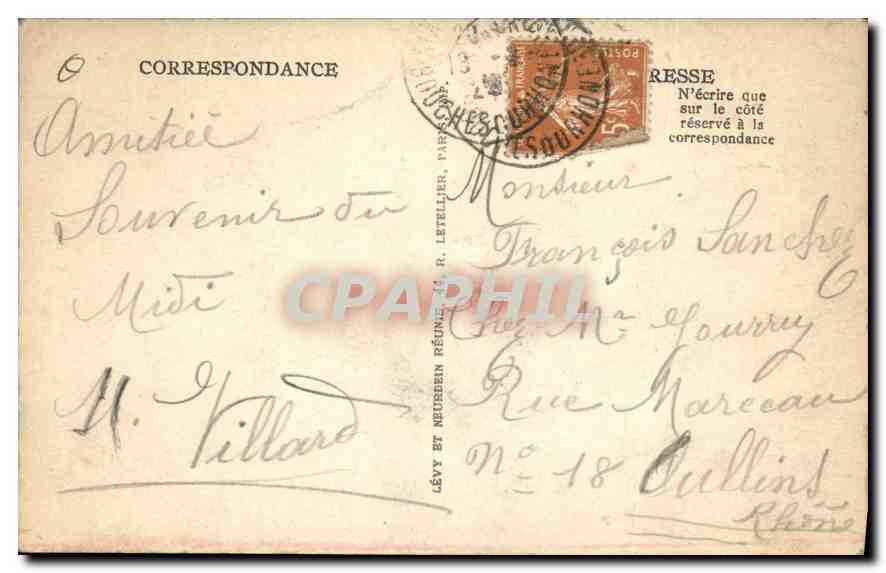 CPA Aix en Provence La Grande Fontaine  — Rückseite