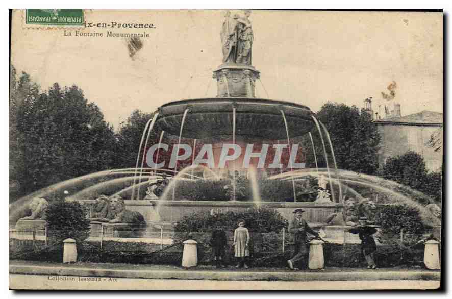 Aix-en-Provence — La Fontaine Monumentale — Collection Janssaud