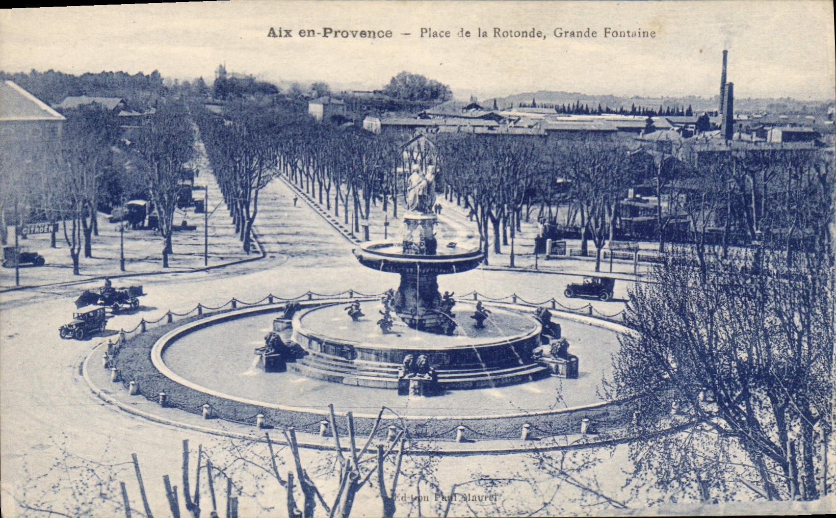 Aix-en-Provence — Platz der Rotunde, Grande Fontaine — Edition Paul Mauve