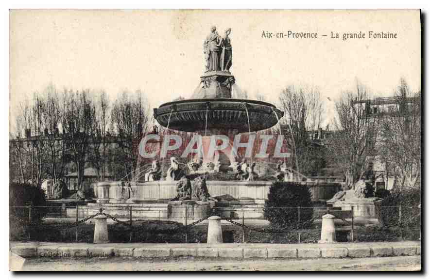 Aix-en-Provence — La grande Fontaine — Collection C. Martin