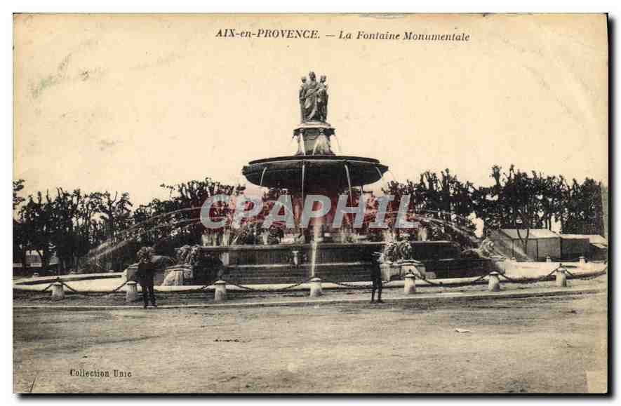 Antike Ansichtskarte Aix en Provence La Fontaine Monumentale