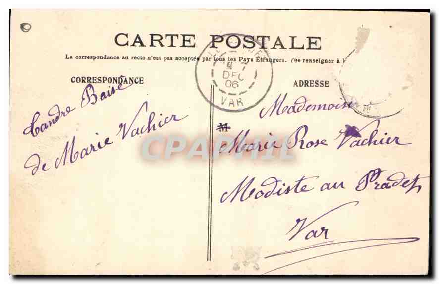 Fontaine monumentale — Aix-en-Provence — éditeur Mollocoules Jaussaud, n°120 — Verso