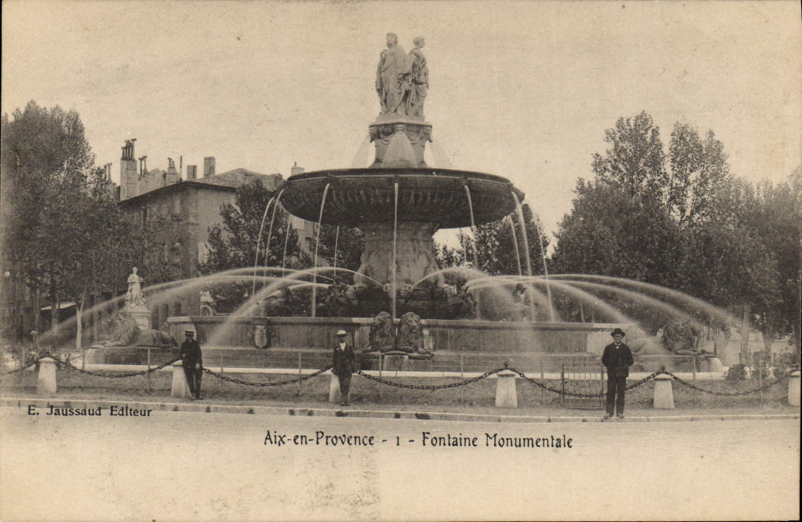 Aix-en-Provence — Monumentale Fontäne — Verlag E. Jaussaud