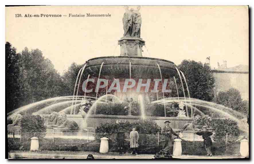 Aix-en-Provence — Monumentale Fontäne — Verleger L. Thibaut, Nr. 120