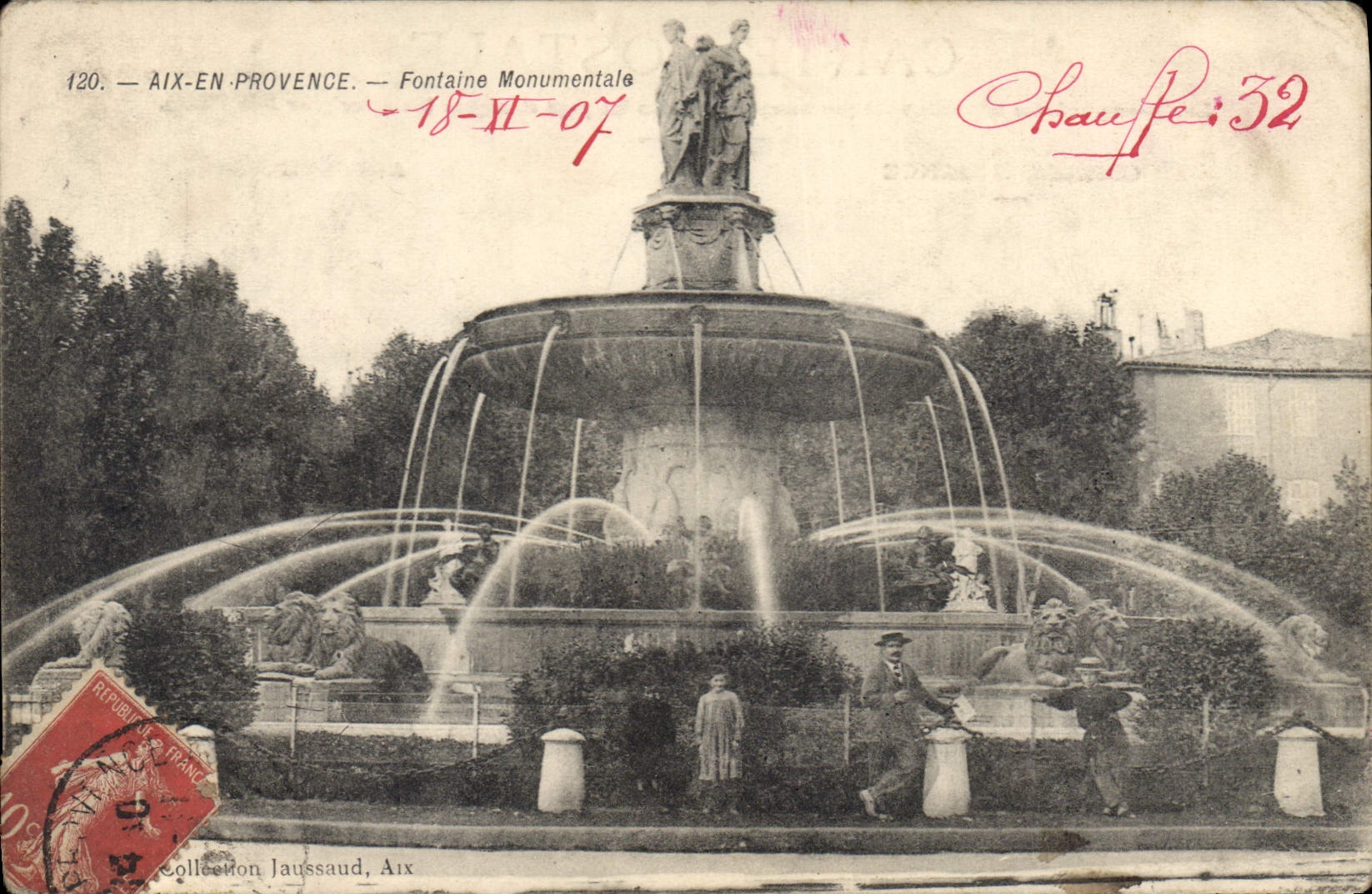 Aix-en-Provence — Monumentale Fontäne — Sammlung Jaussaud, Aix